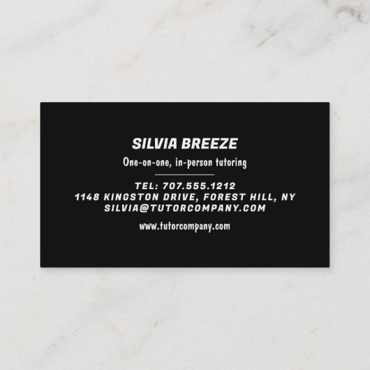 フラグフランスのデザイン、言語フランスの教師、先生 名刺 (裏面)