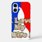 フラグフランスのハクナマタタ私は私の妻のイメージを愛する.png Case-Mate iPhoneケース (裏面)