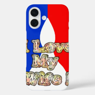 フラグフランスのハクナマタタ私は私の妻のイメージを愛する.png iPhone 16ケース