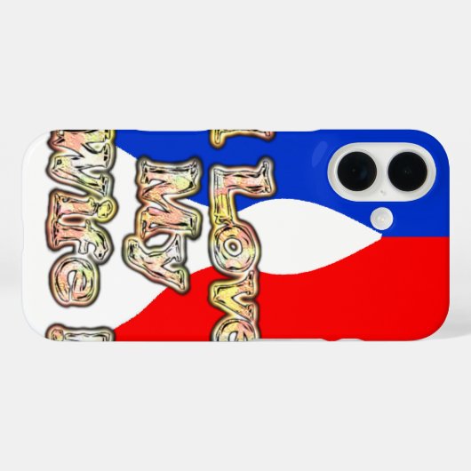 フラグフランスのハクナマタタ私は私の妻のイメージを愛する.png Case-Mate iPhoneケース (裏面 (横))