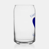 フラグフランスのハートパーソナライズされた ガラス缶 (右)