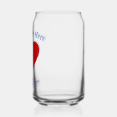 フラグフランスのハートパーソナライズされた ガラス缶 (左)