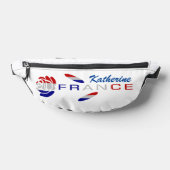 フラグフランスのバラパーソナライズされた ファニーパック (レイダウン)