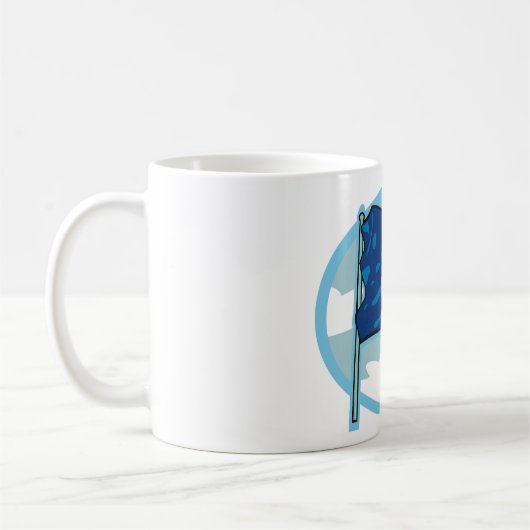 フラグフランスの赤白青コーヒーマグ コーヒーマグカップ (左)