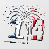 フラグフランスの7月14日クアトルツジュイレットBastille日 ウィンドウサイン (シート)