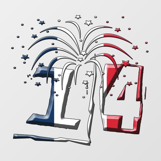 フラグフランスの7月14日クアトルツジュイレットBastille日 ウィンドウサイン (シート)