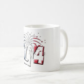 フラグフランスの7月14日クアトルツジュイレットBastille日 コーヒーマグカップ (正面右)