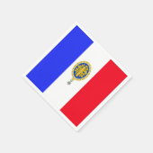 フラグフランスの – エンブレム スタンダードカクテルナプキン (角)