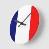 フラグフランスの ラウンド壁時計 (傾斜)