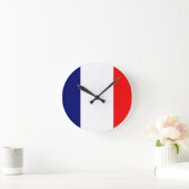 フラグフランスの ラウンド壁時計 (ホーム)