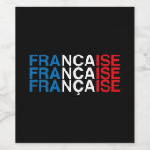 フラグフランスの ワインラベル (シングルラベル)