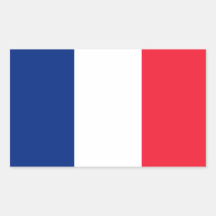 フラグフランスの 長方形シール