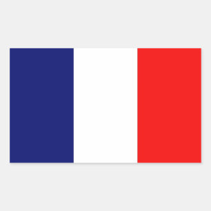 フラグフランスの 長方形シール