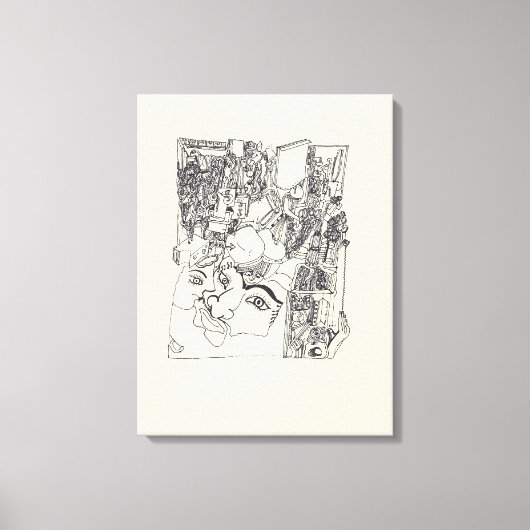 フラグメントダルツ1シュールスケッチキャンバス キャンバスプリント (正面)
