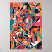 フラグメント交響曲：抽象芸術幾何融合 ポスター (正面)