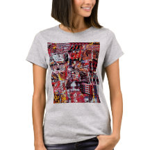 フラグメント化されたパルス 女性用Tシャツ