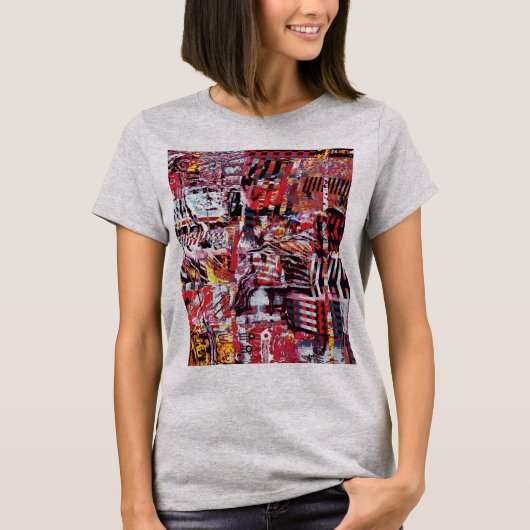 フラグメント化されたパルス 女性用Tシャツ Tシャツ (正面)