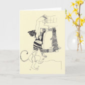 フラグメントd'Arts 4シュールスケッチグリーティングカード カード (黄色い花)