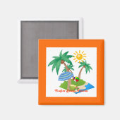 フラグラービーチ，フロリダの冷凍機マグネットテンプレート マグネット (正面/裏面)