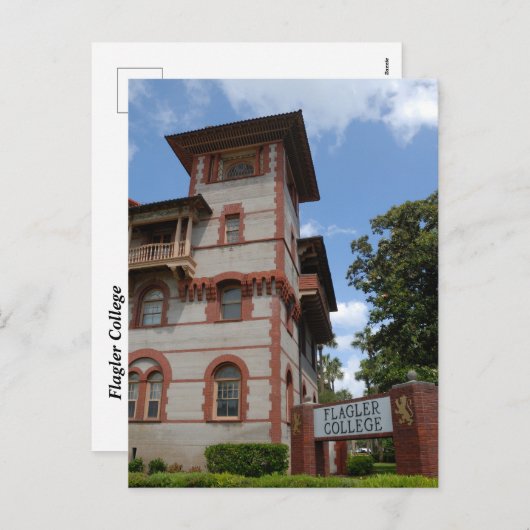フラグラー大学セントオーガスティン，フロリダ シーズンポストカード (正面/裏面)