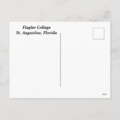フラグラー大学セントオーガスティン，フロリダ シーズンポストカード (裏面)