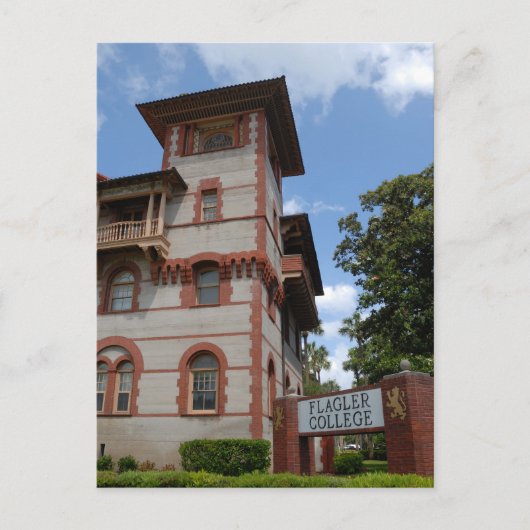 フラグラー大学セントオーガスティン，フロリダ シーズンポストカード (正面)