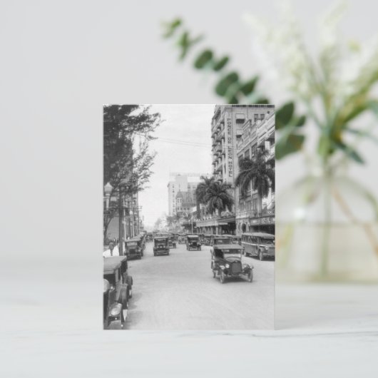 フラグラー通り、マイアミ、1920年代 ポストカード (スタンド正面)