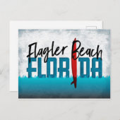 フラグラー・ビーチのポストカード フロリダ サーフボード ポストカード (正面/裏面)