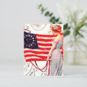 フラグレディ4th 7月愛国的ヴィンテージはがきアート ポストカード (スタンド正面)