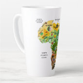 フラグ付きアフリカの地図ラテマグ カフェラテマグ (左アングル)