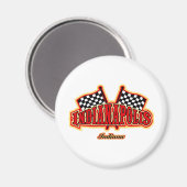 フラグ付きインディアナポリス マグネット (正面/裏面)