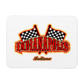 フラグ付きインディアナポリス マグネット (横)