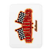 フラグ付きインディアナポリス マグネット (縦)