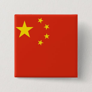 フラグ付きボタン中国 缶バッジ