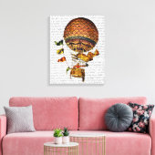 フラグ付き熱気球 キャンバスプリント (インサイチュ (リビング))