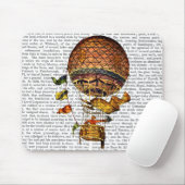 フラグ付き熱気球 マウスパッド (マウス)