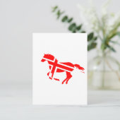 フラグ付き馬 ポストカード (スタンド正面)