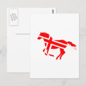 フラグ付き馬 ポストカード (正面/裏面)