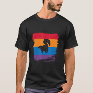 フラグ付きSkunkシャドウシルエットカラフル表示 Tシャツ
