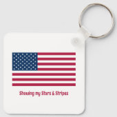 フラグ名クラシック付きアメリカプライドことわざイベント キーホルダー (裏面)