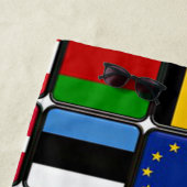 フラグ国際的のコレクション，世界の国旗 ビーチタオル (インサイチュ)