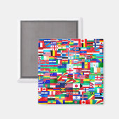 フラグ国際的カラー マグネット (正面/裏面)