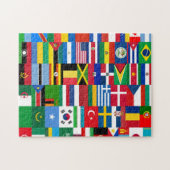 フラグ国際的コラージュ ジグソーパズル (横)
