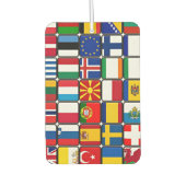 フラグ国際的コラージュ、世界の国旗 カーエアーフレッシュナー (正面)