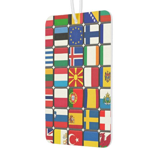 フラグ国際的コラージュ、世界の国旗 カーエアーフレッシュナー (左)