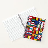 フラグ国際的コラージュ、世界の国旗 ノートブック (内部)