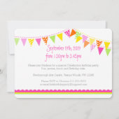 フラグ女カラフルの子3rd誕生日パーティー招待状 招待状 (裏面)