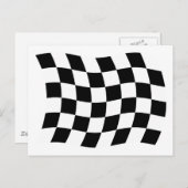 フラグ市松模様にはがき ポストカード (正面/裏面)