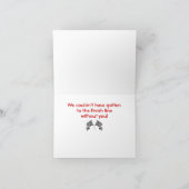 フラグ市松模様にデザインサンキューカード サンキューカード (内部)