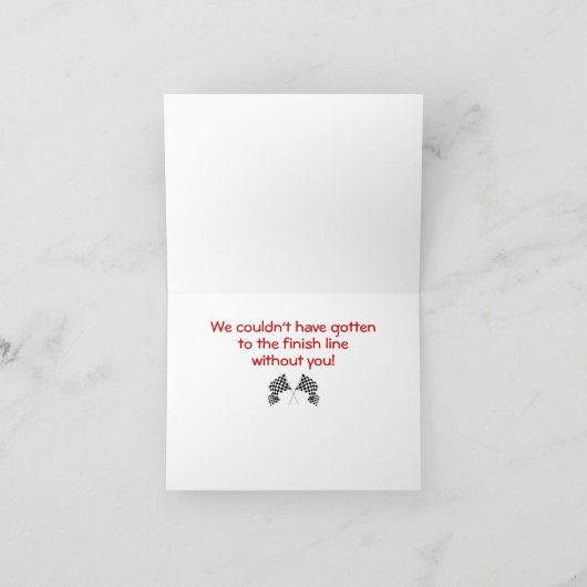 フラグ市松模様にデザインサンキューカード サンキューカード (内部)